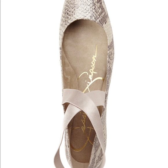 jessica simpson gold ballet flats